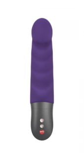 Фиолетовый вибратор Abby G с загнутым кончиком - 18,9 см. - 1