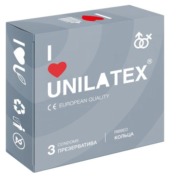 Презервативы с рёбрами Unilatex Ribbed - 3 шт. - 0
