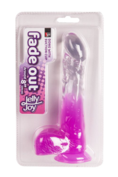 Фиолетовый фаллоимитатор с прозрачным стволом и присоской - 20 см. - 1