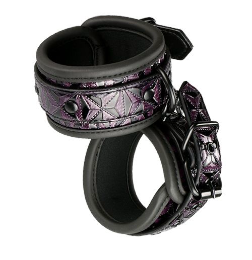 Фиолетово-чёрные наручники BLAZE HANDCUFF PURPLE - 0