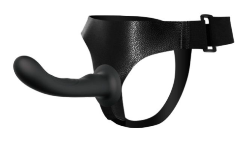 Страпон с изогнутой головкой Ultra Harness Curvy Dildo - 15,8 см. - 0