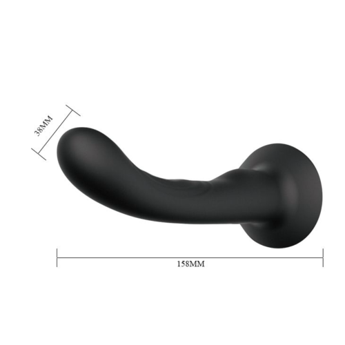 Страпон с изогнутой головкой Ultra Harness Curvy Dildo - 15,8 см. - 5