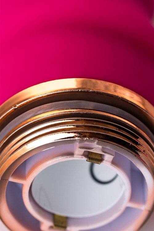 Розовый рельефный вибростимулятор точки G - 16 см. - 8