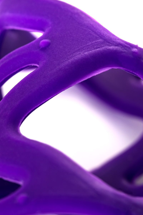 Фиолетовая насадка-сетка на пенис - 7,5 см. - 3