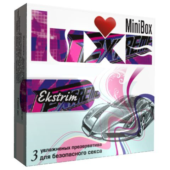 Ребристые презервативы Luxe Mini Box Экстрим - 3 шт. - 0