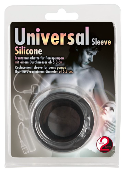 Чёрная манжета для вакуумной помпы Universal Sleeve Silicone - 2