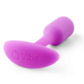 Розовая пробка для ношения B-vibe Snug Plug 1 - 9,4 см. - 1
