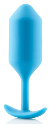 Голубая пробка для ношения B-vibe Snug Plug 3 - 12,7 см. - 4