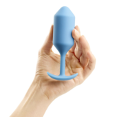 Голубая пробка для ношения B-vibe Snug Plug 3 - 12,7 см. - 2