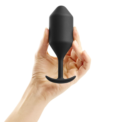 Чёрная пробка для ношения B-vibe Snug Plug 4 - 14 см. - 2