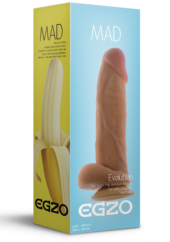 Ультра реалистичный фаллоимитатор Mad Banana - 20 см. - 0