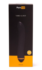 Чёрный вибратор для массажа G-точки Turbo G-Spot - 22,2 см. - 4