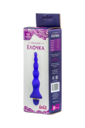 Фиолетовая анальная ёлочка с вибрацией - 20 см. - 1
