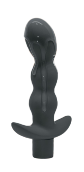 Серый анальный вибромассажёр Naughty - 14,5 см. - 0