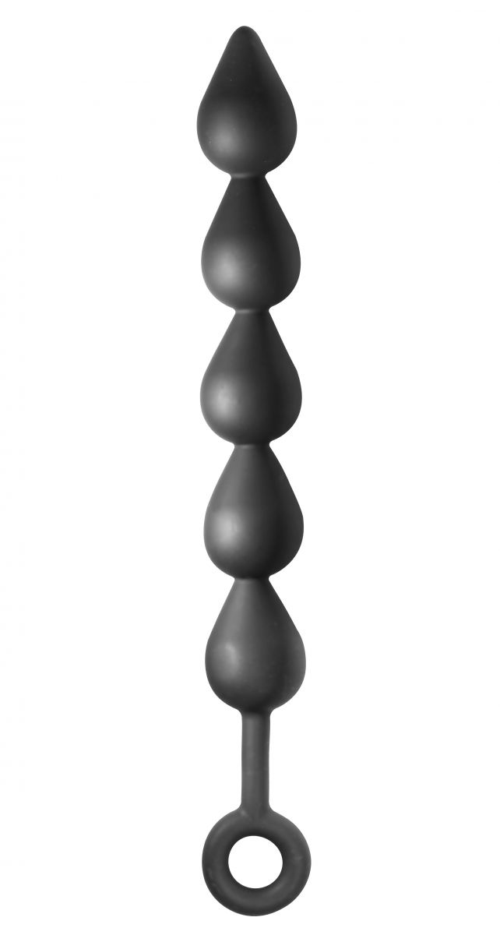 Чёрная анальная цепочка Black Edition Anal Super Beads - 40 см. - 1