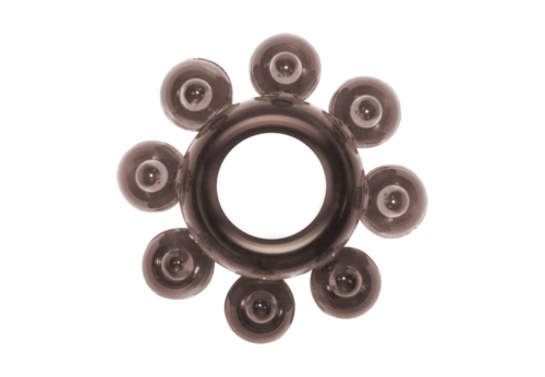 Чёрное эрекционное кольцо Rings Bubbles - 0