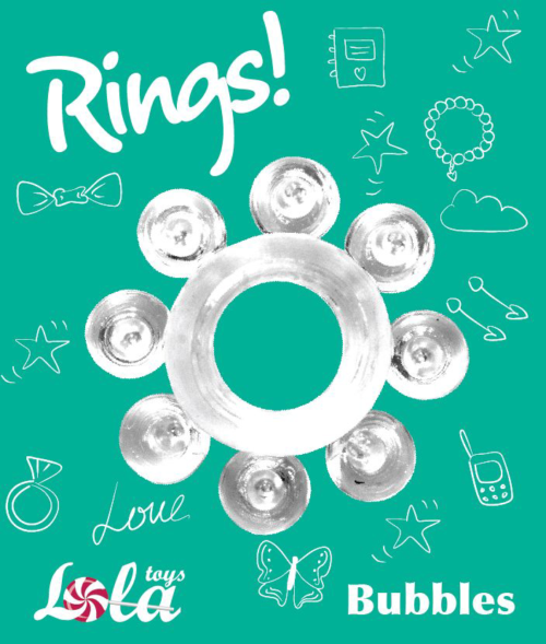 Прозрачное эрекционное кольцо Rings Bubbles - 1