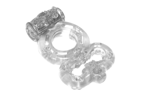 Прозрачное эрекционное кольцо Rings Treadle с подхватом - 1