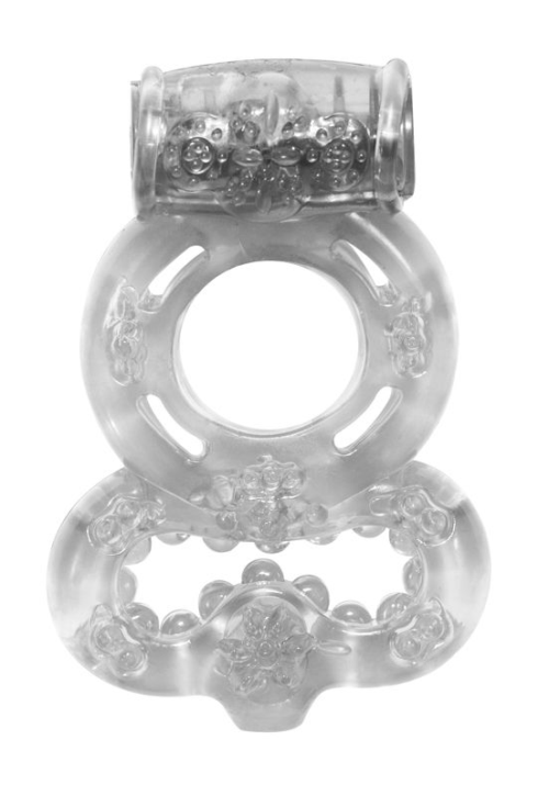 Прозрачное эрекционное кольцо Rings Treadle с подхватом - 0