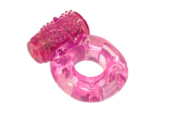 Розовое эрекционное кольцо с вибрацией Rings Axle-pin - 1