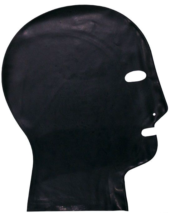 Латексный шлем-маска с прорезями для глаз и дыхания - 0