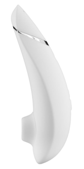 Белый бесконтактный клиторальный стимулятор Womanizer Premium - 1