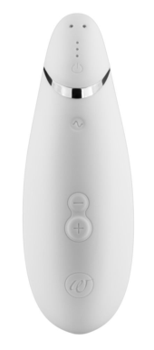 Белый бесконтактный клиторальный стимулятор Womanizer Premium - 3