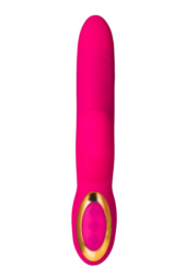 Розовый вибратор с подогревом для двойной стимуляции JOS NEGA - 22 см. - 1