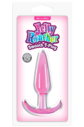 Гладкая розовая анальная пробка Jelly Rancher T-Plug Smooth - 10,9 см. - 1