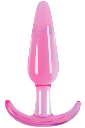 Гладкая розовая анальная пробка Jelly Rancher T-Plug Smooth - 10,9 см. - 0