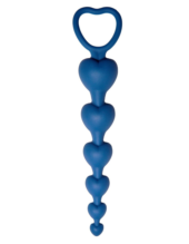 Синяя анальная цепочка Love Beam - 19 см. - 0