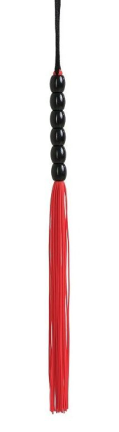 Красно-черная силиконовая мини-плеть - 22 см. - 0