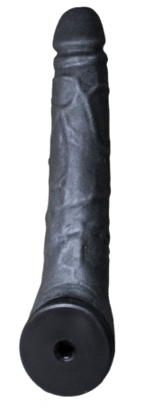Чёрная фаллическая насадка BLACK BENT 3 - 18 см. - 1