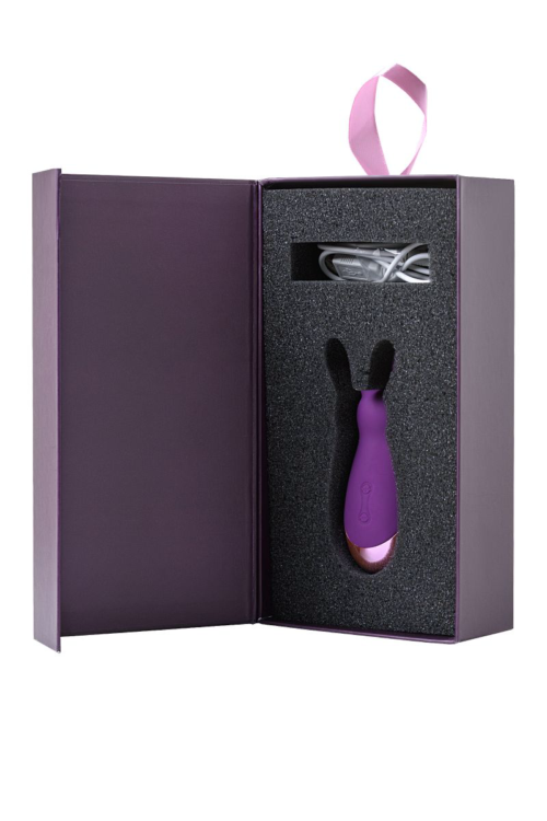Фиолетовый стимулятор эрогенных зон Eromantica BUNNY - 21,5 см. - 6