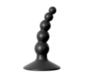 Чёрный фигурный изогнутый анальный стимулятор - 8,5 см. - 0