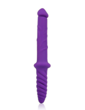 Двусторонний фиолетовый фаллоимитатор Cosmo - 23 см. - 0