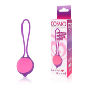 Фиолетово-розовый вагинальный шарик Cosmo - 1