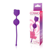 Фиолетовые вагинальные шарики с ушками Cosmo - 1