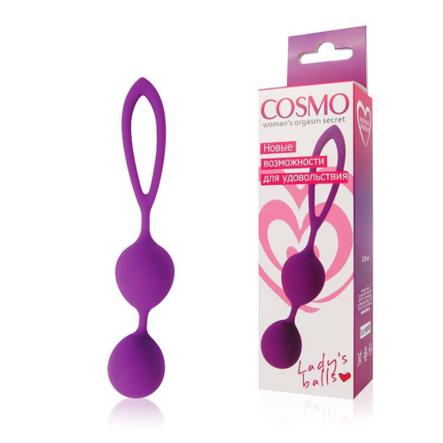 Фиолетовые двойные вагинальные шарики Cosmo - 1