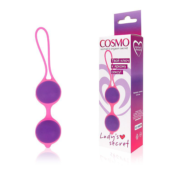 Фиолетово-розовые вагинальные шарики Cosmo - 1