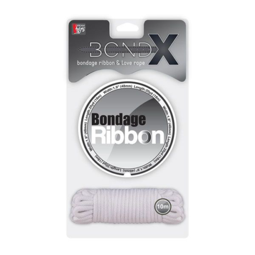 Набор из белой веревки и белого скотча BONDX BONDAGE RIBBON LOVE ROPE - 1