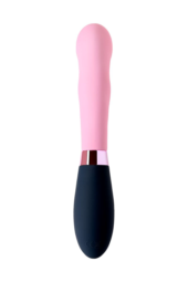 Розовый вибромассажер Ornella с клиторальным стимулятором - 21,5 см. - 4