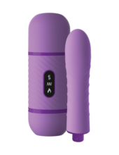 Фиолетовый автоматический вибромассажер с функцией поступательных движений Love Thrust-Her - 3