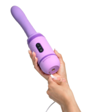 Фиолетовый автоматический вибромассажер с функцией поступательных движений Love Thrust-Her - 13