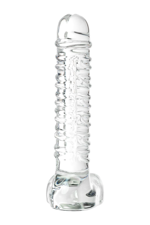 Стеклянный прозрачный фаллоимитатор Sexus Glass - 21 см. - 4