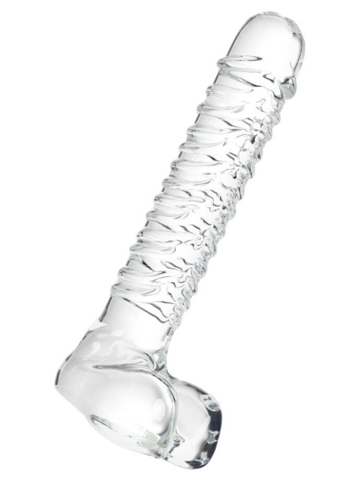 Стеклянный прозрачный фаллоимитатор Sexus Glass - 21 см. - 0