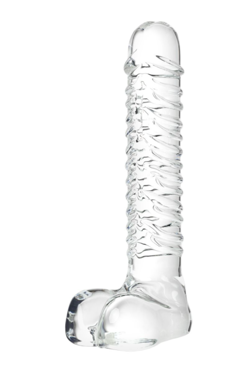 Стеклянный прозрачный фаллоимитатор Sexus Glass - 21 см. - 1