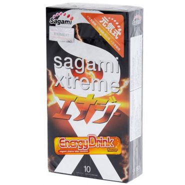 Презервативы Sagami Xtreme Energy с ароматом энергетика - 10 шт. - 0