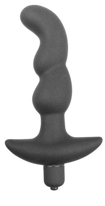 Черная анальная вибровтулка Erokay - 12,5 см. - 0