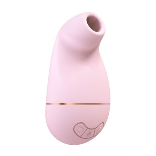 Розовый клиторальный вакуум-волновой массажер Irresistible Kissable - 0